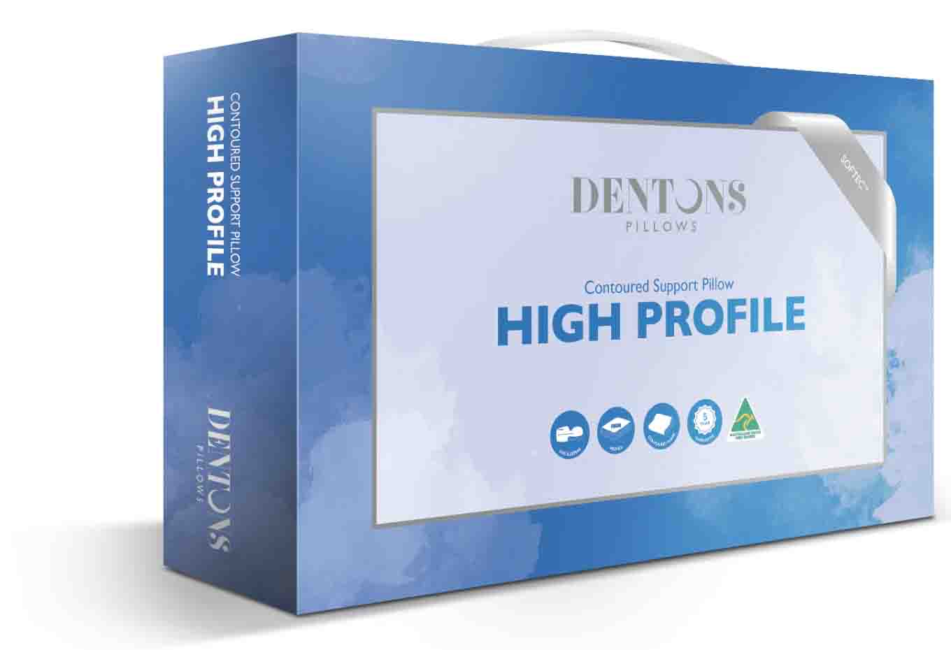 Contoured high profile Dentons pillow